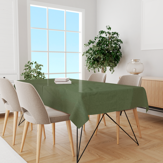 Toalha de Mesa Algodão Verde Lisa 1,5mx2,2m