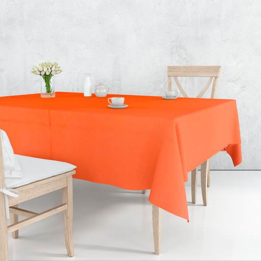 Toalha de Mesa Oxford Laranja Lisa 1,5mx1,5m