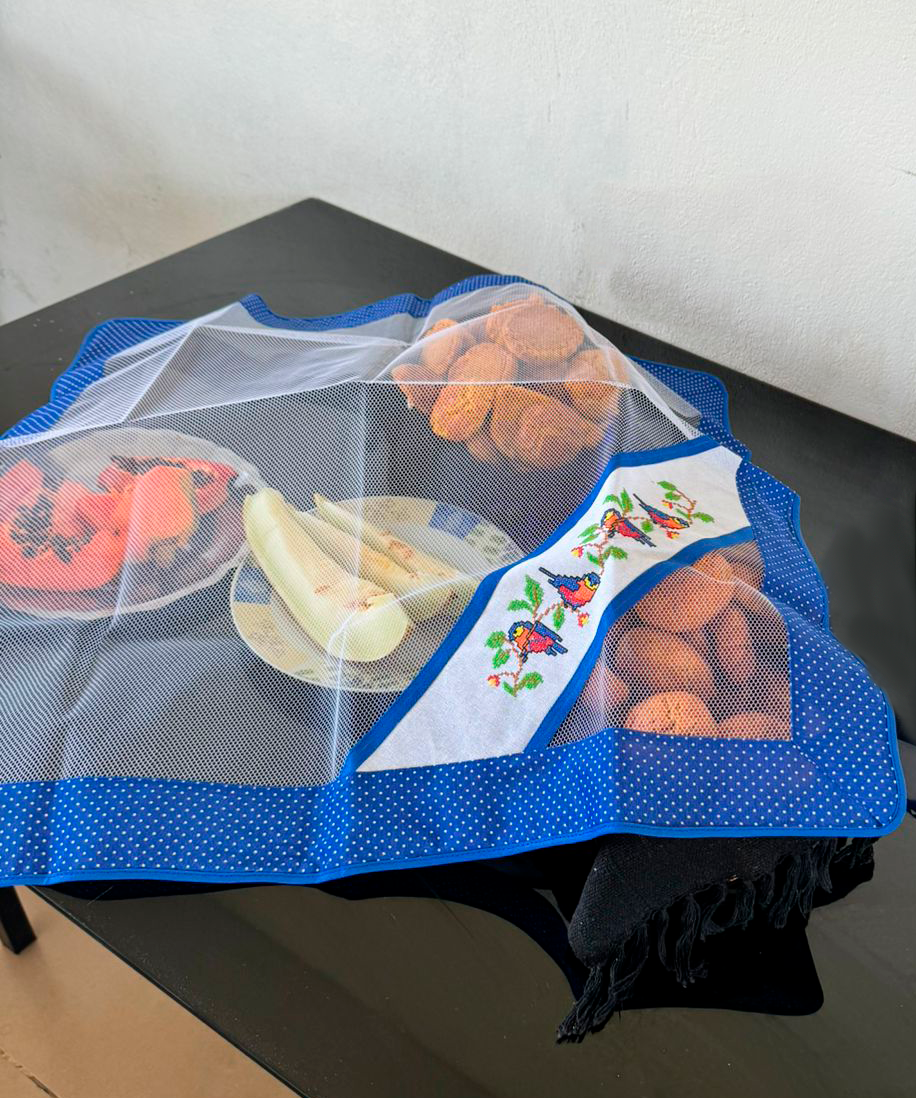 Tule Cobre Alimentos 72x72cm Poá Azul