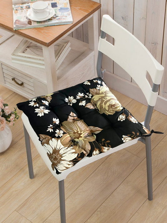 Almofada para Cadeira Futon Gorgurinho Floral Preto