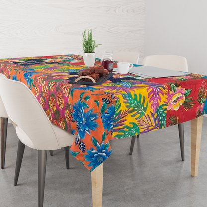 Toalha De Mesa Chita Dupla Face Patchwork 2,20x1,40m