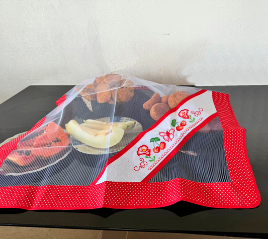 Tule Cobre Alimentos 72x72cm Poá Vermelho