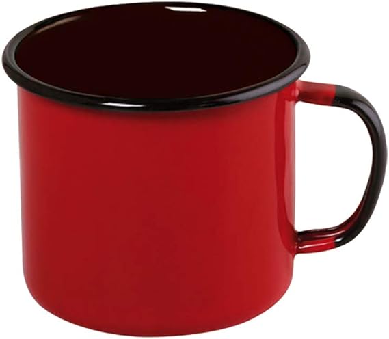 Caneca Esmaltada Ágata MetalLouça Vermelha