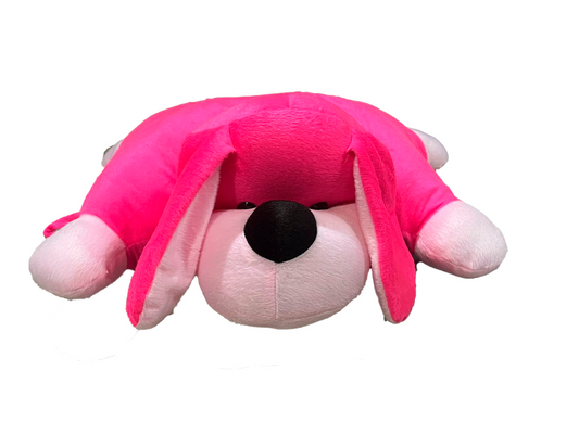 Travesseiro Infantil Cachorro Pelúcia Rosa