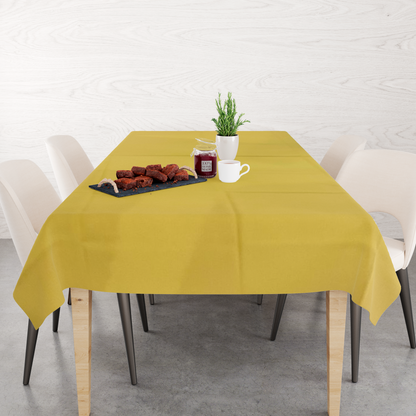 Toalha de Mesa Oxford Amarela Lisa 1,5mx2,2m