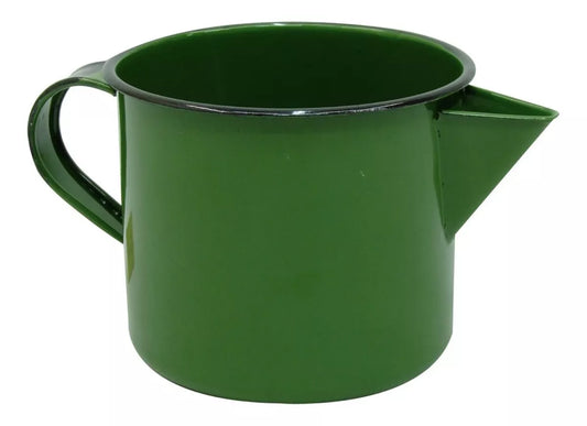 Caneca Esmaltada Ágata MetalLouça com Bico Verde