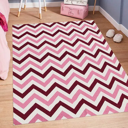 Tapete Chevron Antiderrapante Rosa 1,32mx2,00m