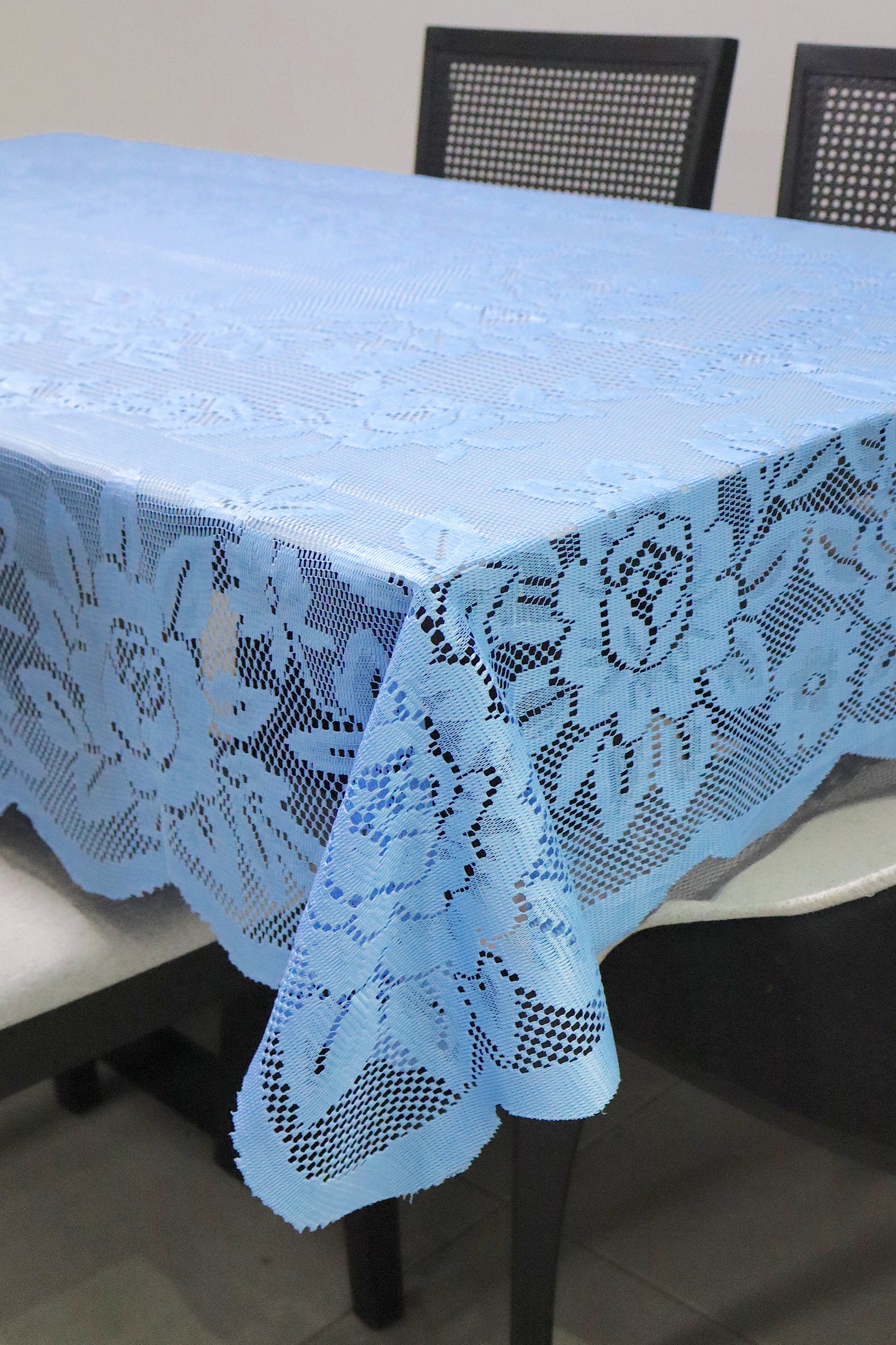 Toalha de Mesa Renda Azul 1,5mx2,2m