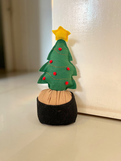 Peso de Porta / Decoração de Mesa Árvore Natal