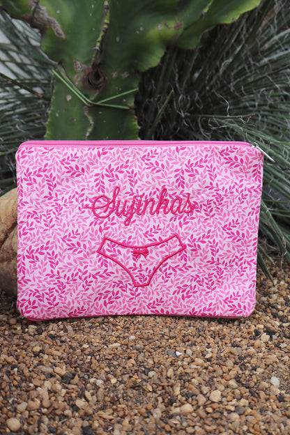 Necessaire Porta Calcinha Limpinha Sujinha Rosa