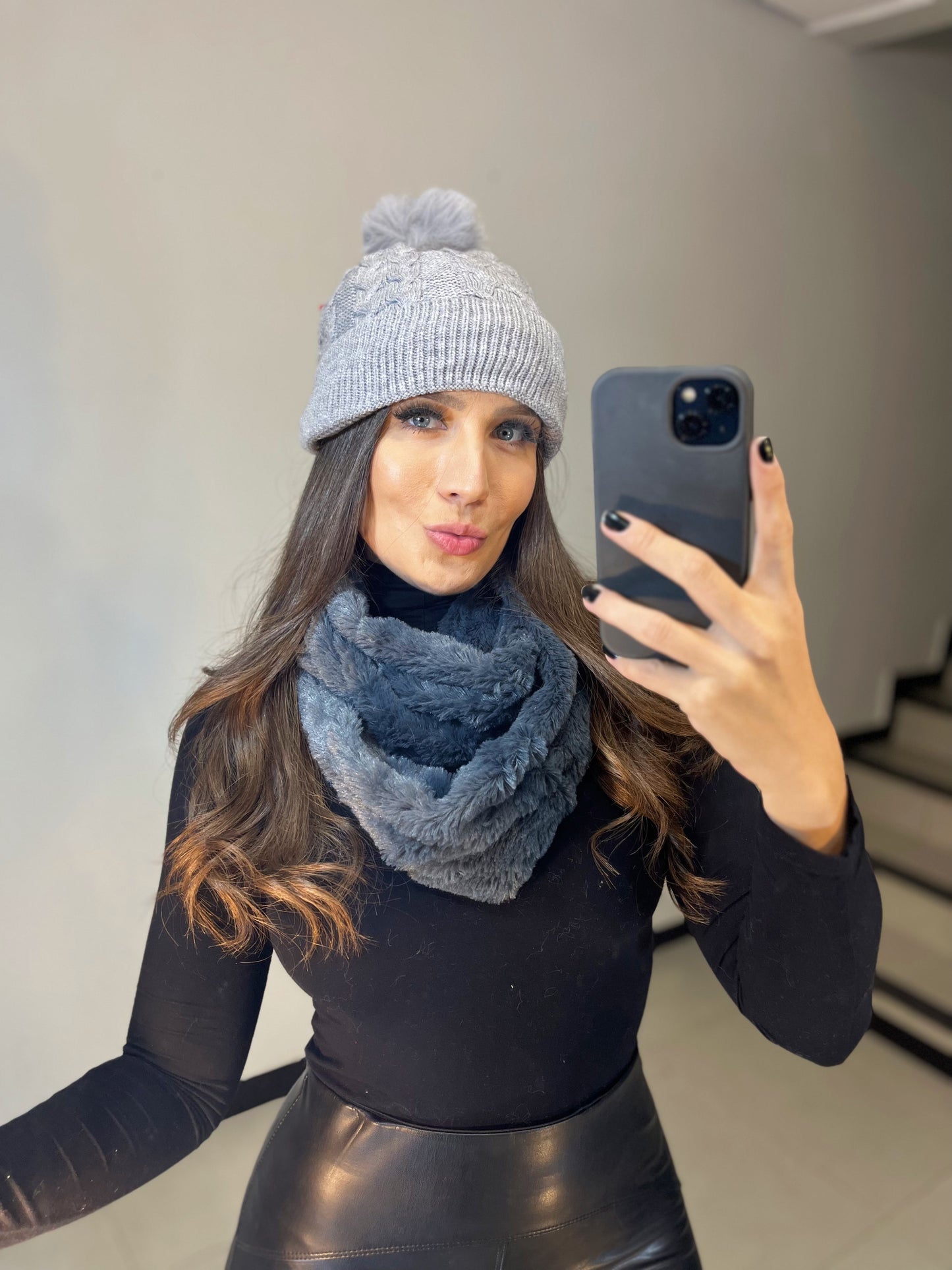 Touca Gorro Inverno Cinza