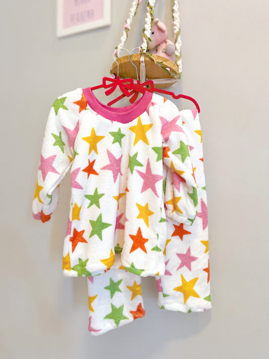 Pijama Infantil Fleece Estrelas