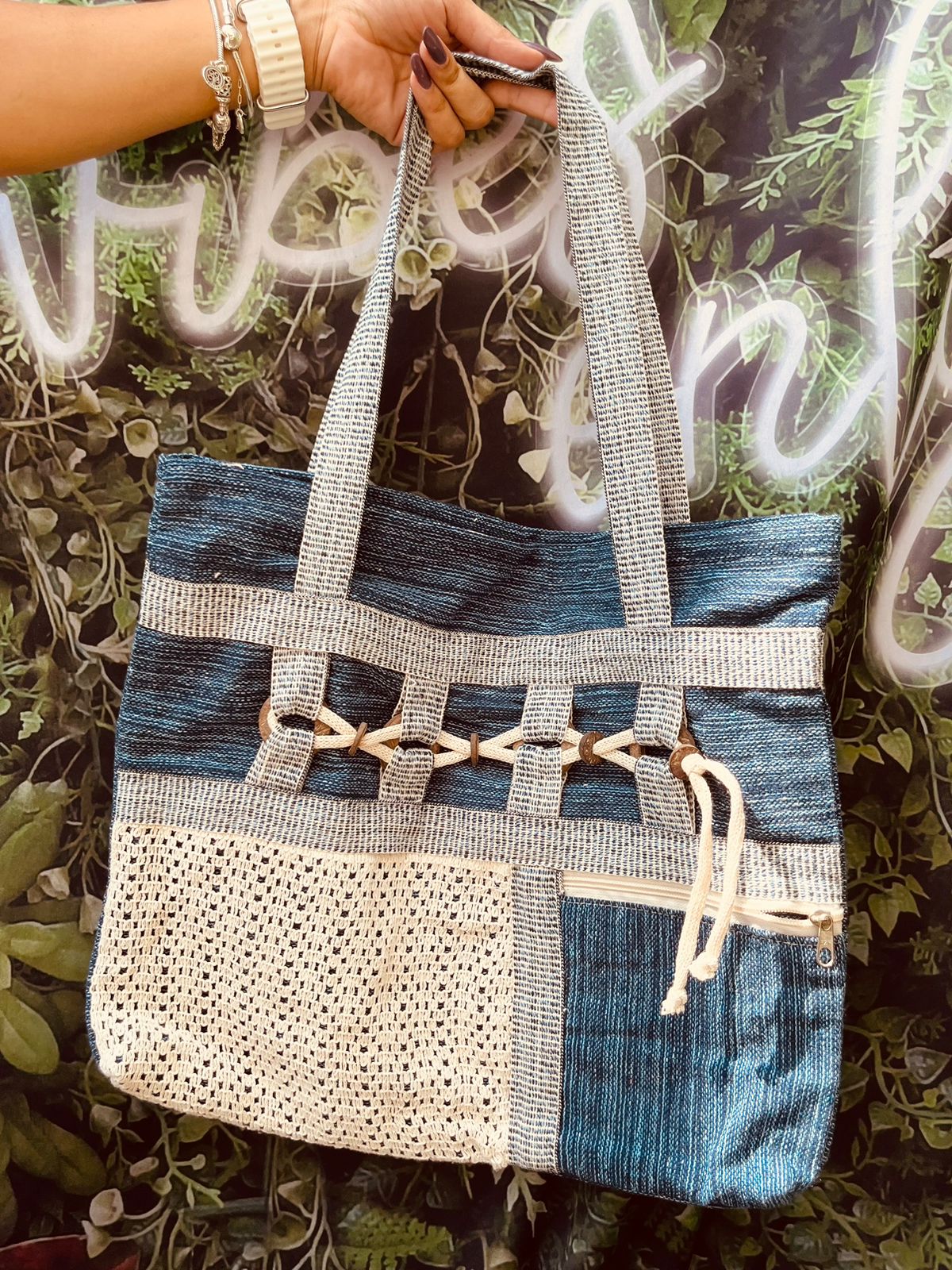 Bolsa de Ombro Azul Jeans