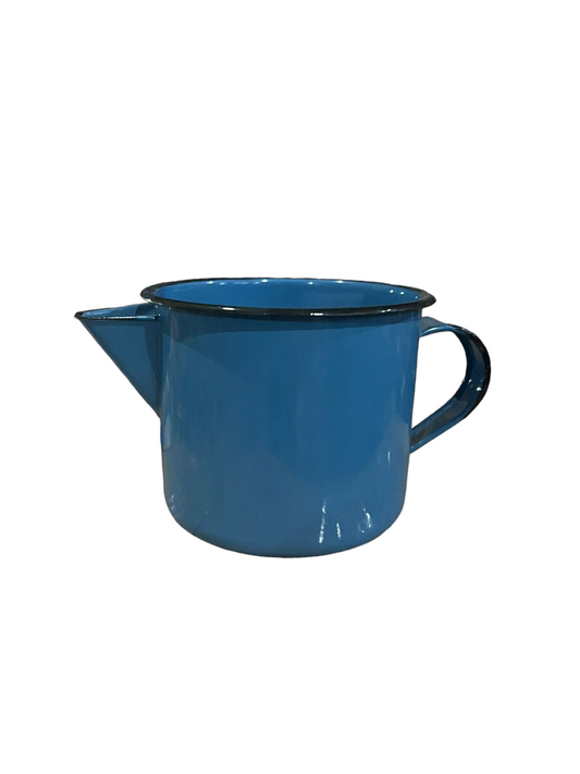 Caneca Esmaltada Ágata MetalLouça com Bico Azul Claro