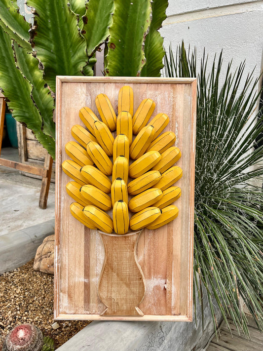 Quadro de Banana em Madeira