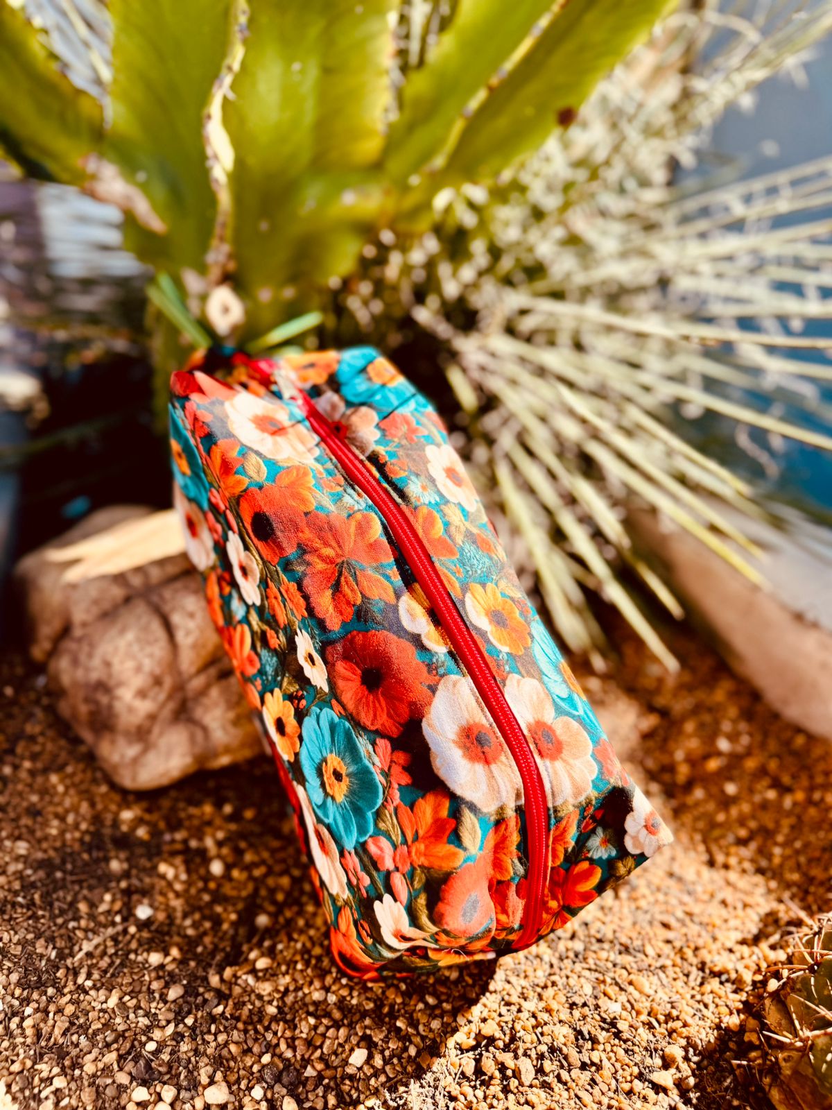 Necessaire Box Floral Escuro