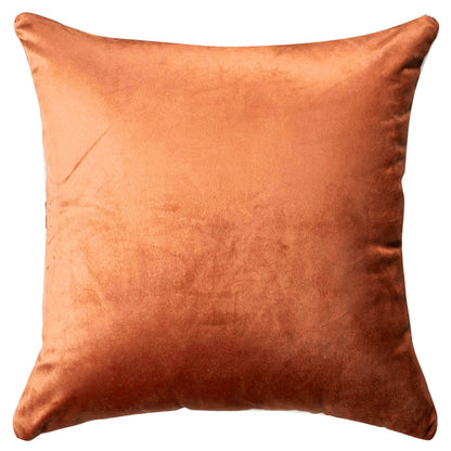 Capa de Almofada Suede Lisa Terracota 45x45