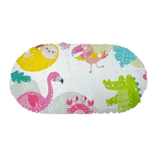 Tapete Banheiro Infantil Antiderrapante com Ventosas Flamingo